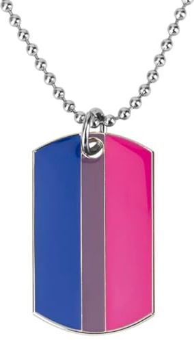 Panda Loco Progress Pride LGBTQI+ Flag Dog Tag Necklaces | Metal Enamel
