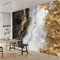 Papier Peint 3D Modèle D'Or En Marbre 350x256 cm Panoramique Peinture Murale Interieur pour Salon Chambre à Coucher D'Enfant Maison Décoration Murale