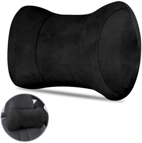 SIMDAO Car Neck Pillow,Lumbar Support Pillow, Breathable Cover Memory Foam Lumbar Back Support Pillow Relief Back Pain,Suitable for Car Seat,Office Chair,Wheelchair-Black