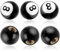 Yuanchu 6 Stück 8 Billard Kugel Ball Ventilkappen, Universelle Ventilschaftabdeckungen Auslaufsichere Reifenkappe mit Kupferkern Ventilkappe 8 Ball Schwarz Außenzubehör für Autos Motorräder