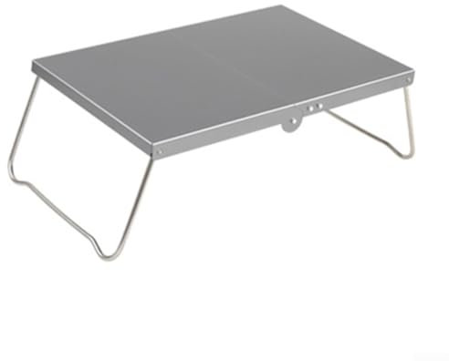 Table pliante de camping, table de réchaud à gaz en alliage d'aluminium, pour camping, randonnée, pique-nique, barbecue dans le jardin (gris)