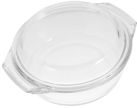 Hoement Couvercle De Cocotte Pour Bol À Soupe Plat De Cuisson Rond En Verre Petit Plat À Gratin Passe Au Four Et Au -