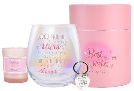Amica Bicchieri da vino, Regali Di Amicizia Per Donne, Bicchiere Da Vino Senza Stel, Migliore Amica Bestie Sorella, Regali Di Natale Per Donne, Idea Regalo Amica Speciale