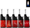 5X Stabfeuerzeug 10,5cm Candle Light Kerzenanzünder Softflamme Gas Feuerzeug BBQ Anzünder wiederbefüllbar Flammenstärke regulierbar (Christmas Red)