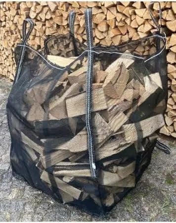 5 Stück Woodbag 100x100x140 cm Holzbag Holz Bag Big Bag Boden geschlossen mit Mosquito-Gewebe/Vollnetzgewebe