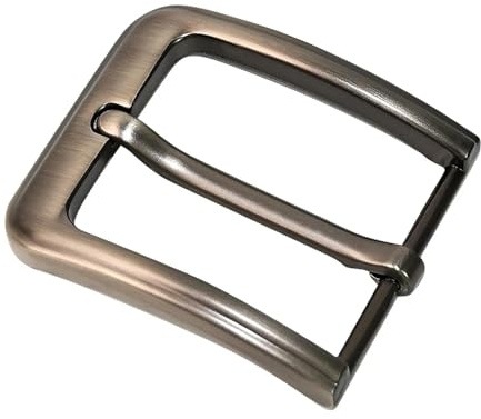 txuzong Gürtelschnalle Herren, 35 mm Einzelne Zinken Quadratische Gürtelschnallen, Silber Metall Belt Buckle, Ersatz Gürtelschnalle für Männer Frauen Gürtel