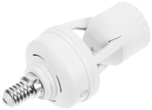 TEHAUX Douille d'Ampoule Détecteur de Mouvement Adaptateur E14 vers E27 Installation Facile pour à Détection Compatible LED 1 Pièce