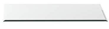 Funkenschutzplatte G24 Rechteck ESG 8mm x 500mm x 1000mm mit 18mm Facette Glasplatte Bodenplatte Kaminplatte Funkenschutz Ofenplatte Kaminglas