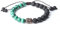 COAI Geschenkideen Unisex Perlen Armband aus Lavastein und Malachit mit Buddha Charm