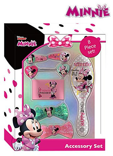 Disney - Minnie Set d'accessoires pour Cheveux 8 pièces 25 x 20 Multicolore (Kids Euroswan KD-WDMN181)