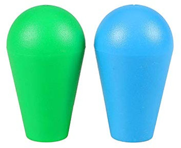 EG STARTS 2X Arcade Joystick's Oval Balltop, Arcade Elipse Topball Handle Uso para 2 Jugadores Arcade Joystick Kit de Bricolaje Sanwa Joystick MAME Jamma Part (Verde & Azul)