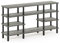 Furinno Mobile Porta TV, Grigio (French Oak Grey/Nero), 4 ripiani