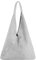 OBC Made in Italy Damen XXL Leder Tasche Handtasche Wildleder Shopper Schultertasche Hobo-Bag Umhängetasche Ledertasche Beuteltasche Velourleder DIN-A4 Hellgrau