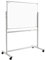 ALLboards Whiteboard Beidseitig Mobil 120x120cm Magnettafel, Fahrbar, Magnetisch, Trocken Abwischbar