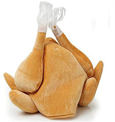 noTrash2003 Plüsch Truthahn Hut - Verkleidung für Weihnachten, Fasching und Co., witziges Gimmick