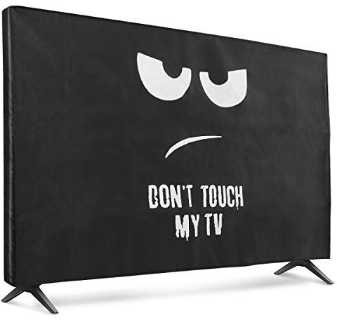 kwmobile Funda para Monitor 55 TV - Cubierta Protectora para Interior - No toques mi TV