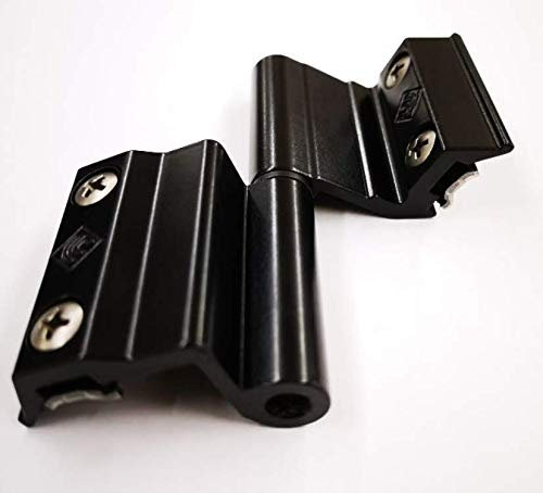 Cerniera Master Top Rapid a montaggio rapido destra-sinistra per profilo R 40 art. 9616.3-Cerniera per infissi in alluminio colore Nero opaco RAL 9005-Cerniera Top Rapid ad aggancio rapido