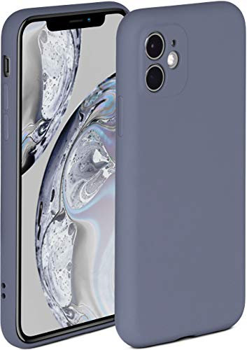 ONEFLOW Soft Case für iPhone 11 Hülle aus Silikon mit Kameraschutz, Silikonhülle mit erhöhtem Schutz fürs Display, Backcover Schutzhülle, weiche Handyhülle, Blau Grau