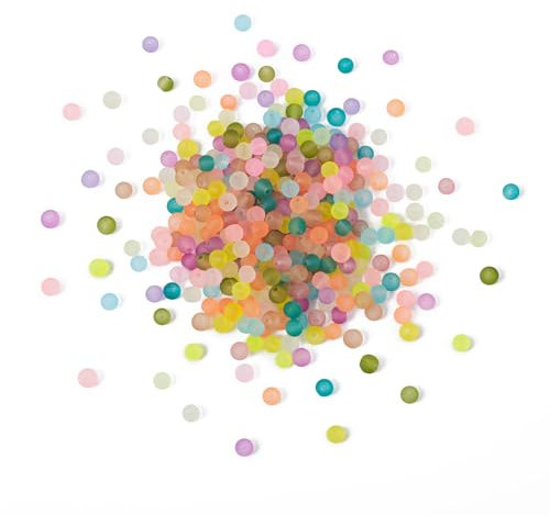 Craftdady Lot de 500 petites perles rondes en verre dépoli transparent de 4 mm pour la fabrication de bijoux et de colliers
