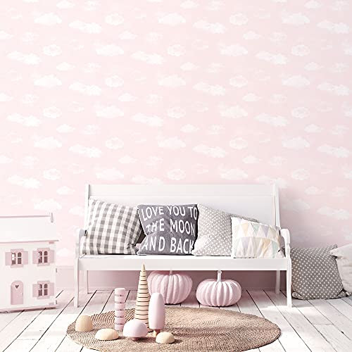 G78358 - Tiny Tots 2 Cloud Pink Galerie Wallpaper