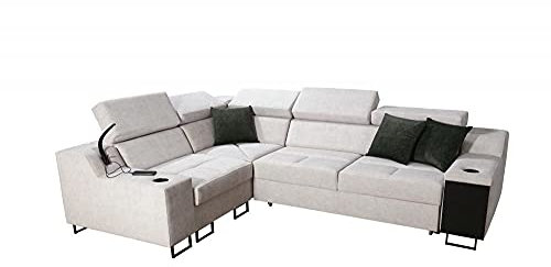 All4All Ecksofa Fosti II mit Schlaffunktion Bettkasten Polstersofa Wohnlandschaft Couch Sofa Eckcouch Möbel Links Rechts 26 (Links)