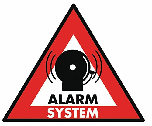 ADESIVO SEGNALETICO - ALLARM SYSTEM - Sistema di Allarme (12x12 cm)