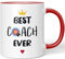 JUNIWORDS Tasse, Best Darts Coach Ever, Rot (1006438)