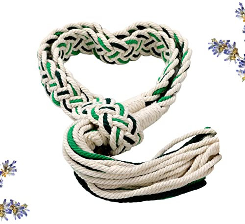 Gmwjinq Grüne Hochzeit Lasso Handfasting Schnur für Hochzeit aus natürlicher Baumwolle Lazos para Boda Hochzeitsschnur traditionelles keltisches Muster