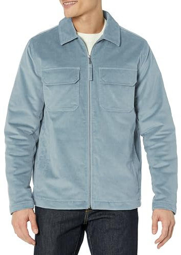 Amazon Essentials Giacca da Lavoro in Velluto a Coste (Disponibile nelle Taglie Big & Tall) Uomo, Grigio, M