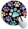 Cat Paw Round Mouse Pads for Desk, Funny Small Mousepad for Laptop Gaming, Stitched Edge Non-Slip Rubber Base, Cute Home Office Decor Desk Accessories Office Supplies Gift for Women Teen Girls