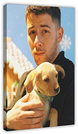 MOIT Sänger Nick Jonas Leinwand-Poster, Schlafzimmer, Dekoration, Sport, Landschaft, Büro, Raumdekoration, Geschenkrahmen, 60 x 90 cm