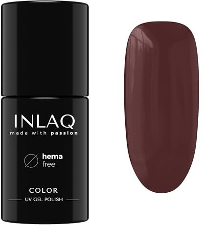 INLAQ® UV Nagellack Braun - 6 ml Hema Free - Langlebiger UV Lack - Nail Polish - Essential Kollektion - Gelnägel - Shellac Gel - Gellack ohne Hema | 1012- Brownie