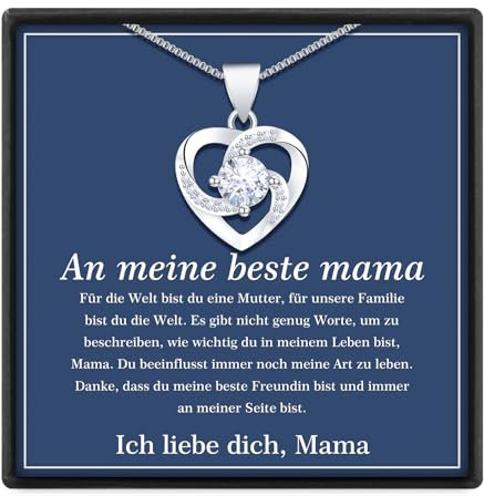 BOCHOI Mama Geschenk Silberne Halskette für Mama Geschenk Mama Weihnachten Geschenke für Mutter, Geburtstag