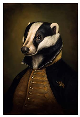 artboxONE Poster 30x20 cm Tiere Viktorianischer Dachs - Bild dachs antik antike malerei