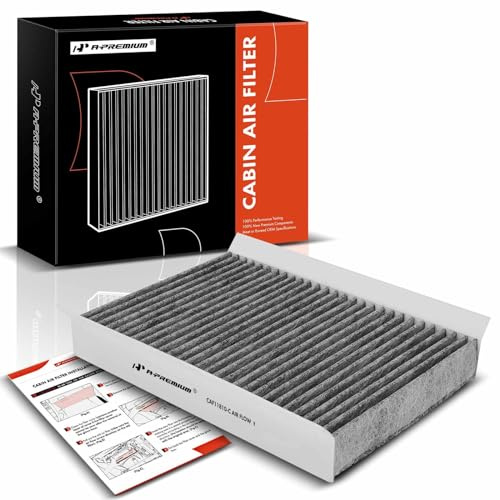 A-Premium Innenraumfilter mit Aktivkohle kompatibel mit Jeep, Dodge & Fiat Modellen - Compass 2017-2022, Renegade 2015-2023, Hornet 2023, 500L 2014-2020, 500X 2016-2023 - Hinter Handschuhfach