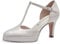 Tamaris Damen Pumps mit Riemchen Vegan Stilettoabsatz; PEARL/weiß; 40