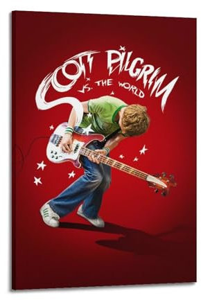 Hutt Scott Pilgrim vs. The World Anime Zimmer Wohnheim Schlafzimmer Büro Raum, Wanddekoration, ästhetischer Leinwand-Kunstdruck, Poster, 30 x 45 cm