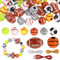 Ouligay 70 Stück Fußball Baseball Perlen Armbänder, Acryl Baseball Volleyball Perlen Armband für Kinder Jungen Männer, Sport Perlen für Schmuckherstellung DIY Handwerk Sport Party Dekor