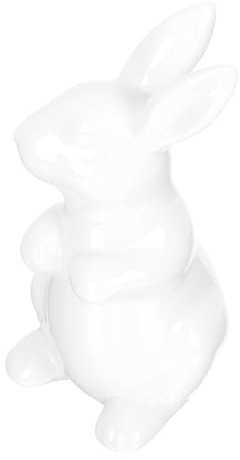 Kaninchen-Ornament, grünes Moos, Osterhase, zarte Dekoration, Porzellan, Kaninchenfigur, grünes Bürodekor, exquisites Häschen, Desktop-Dekoration, modernes, Keramik, weißes Auto