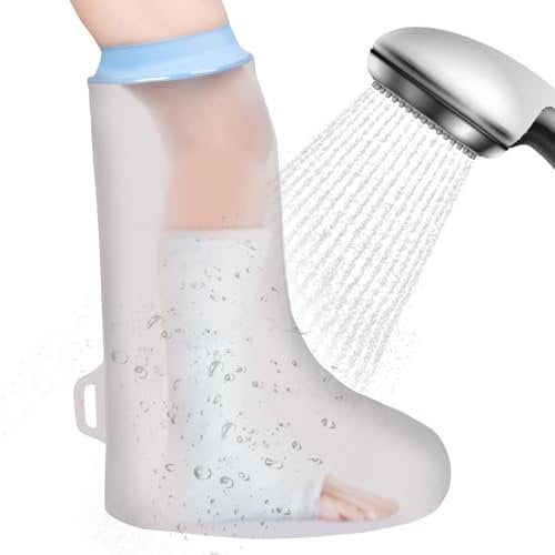 Fasola Protezione Gesso Gamba per Doccia e Bagno, Riutilizzabile Copertura Impermeabile Gesso Gamba per Gamba, Ginocchio, Piede e Alluce Rotti