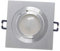 6x LED Einbaustrahler Set Edelstahl gebürstet eckig 5 Watt kaltweiß 12V MR16 - Einbauleuchte schwenkbar aus Aluminium - 75-85mm Bohrloch 92x92mm Einbau-Spot Decken-Strahler
