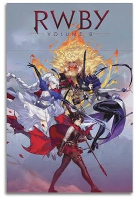 suumyo RWBY Poster, Raumdekoration, ästhetisches Poster, künstlerisches Poster für Schlafzimmer, Wohnzimmer, Wände, 40 x 60 cm, ungerahmter Stil