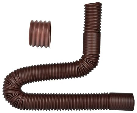 Tubo extra flessibile da 2 m per tubo di prolunga POLARDAYS da 7,6 cm, diametro interno 6,6 cm e diametro esterno 7,6 cm, estensore per grondaia, connettore per grondaia, drenaggio dell'acqua piovana