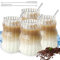 Lot de 4 verres à latte macchiato de 500 ml : verres à café verres à double paroi avec paille et brosse douce, tasses à cappuccino pour cappuccino latte thé glacé thé glacé lait américain glacé