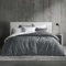 Dreamzie Bettwäsche 200x220 Baumwolle, Bettwäsche-Sets Dunkelgrau mit Reißverschluss, Ähnliche Textur wie Stone Washed Leinen, Enthält 1 Bettbezug 200x220 und 2 Kissenbezug 80x80