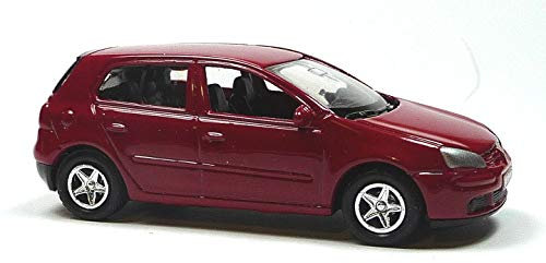 Generisch Modellauto Golf, Kleinwagen, Rot, ca. 7,5 cm, für Erwachsene Volkswagen Golf Fans, unisex