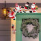 Weihnachtsdeko Türrahmen Türrahmen Deko Weihnachten Lustige Weihnachtsmann Türecke Weihnachten Holz Dekoration Eckschild Dekoration Ornament Türrahmen Türdeko Geschenke für Wände Türen (A, One Size)