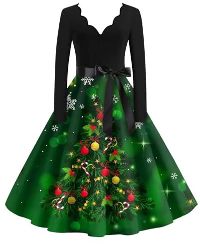 CreoQIJI Robes de Noël Tempérament Pendule Taille Mid Jupe Beauté Rétro Tempérament Manches Longues Couleur Unie Tube Haut Manches Jupe Belle Robe, lilas, XXL