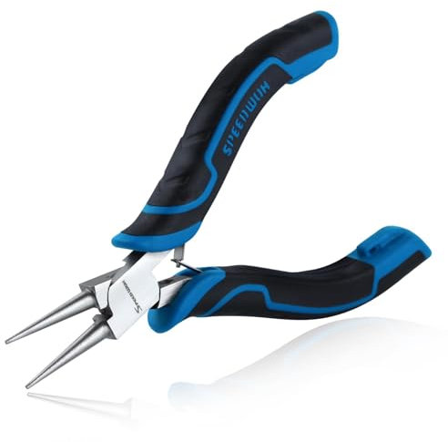 SPEEDWOX 12,7 cm Rundzange für Schmuckherstellung, Mini-Drahtschlaufenzange, ultrapräzise, runde Nase, mit konischen und nicht verzerrten Backen für Drahtwickelung, Biegeringe und Bastelarbeiten