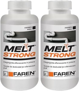 Faren MELT STRONG, Disgorgante Granulare Effervescente,Stura Wc Lavandino,Elimina i cattivi odori, 600gr (2)